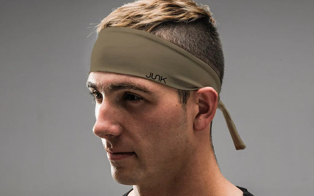 Beige Flex Tie Headband