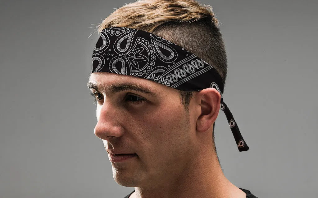 Black Lightning Flex Tie Headband