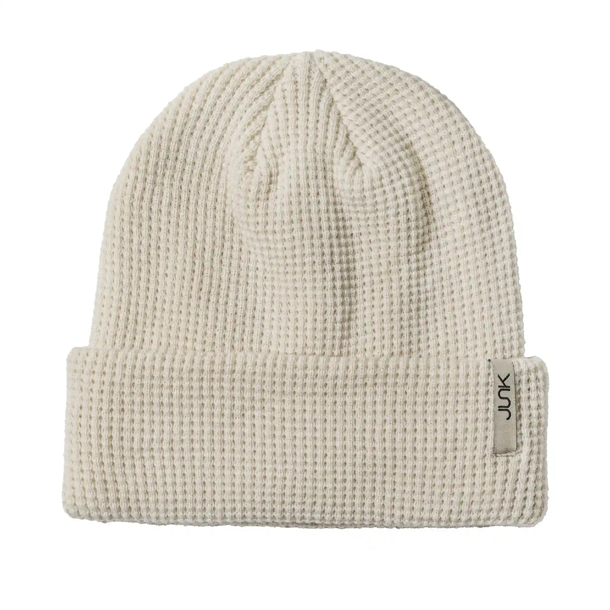 Bone White Waffle Knit Beanie