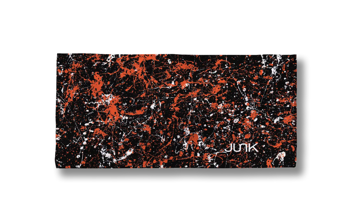 Black Orange White Splatter Big Bang Lite Headband
