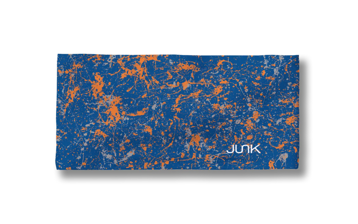 Blue Orange Gray Splatter Big Bang Lite Headband