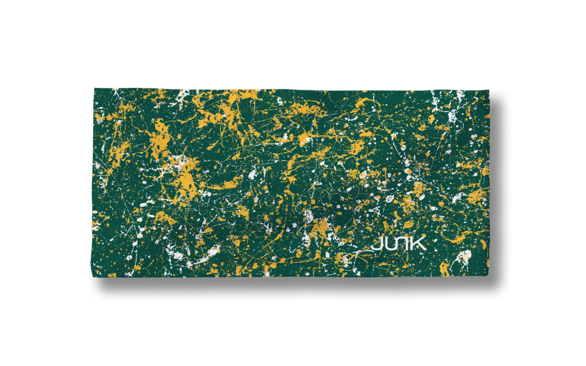 Green Gold Gray Splatter Big Bang Lite Headband