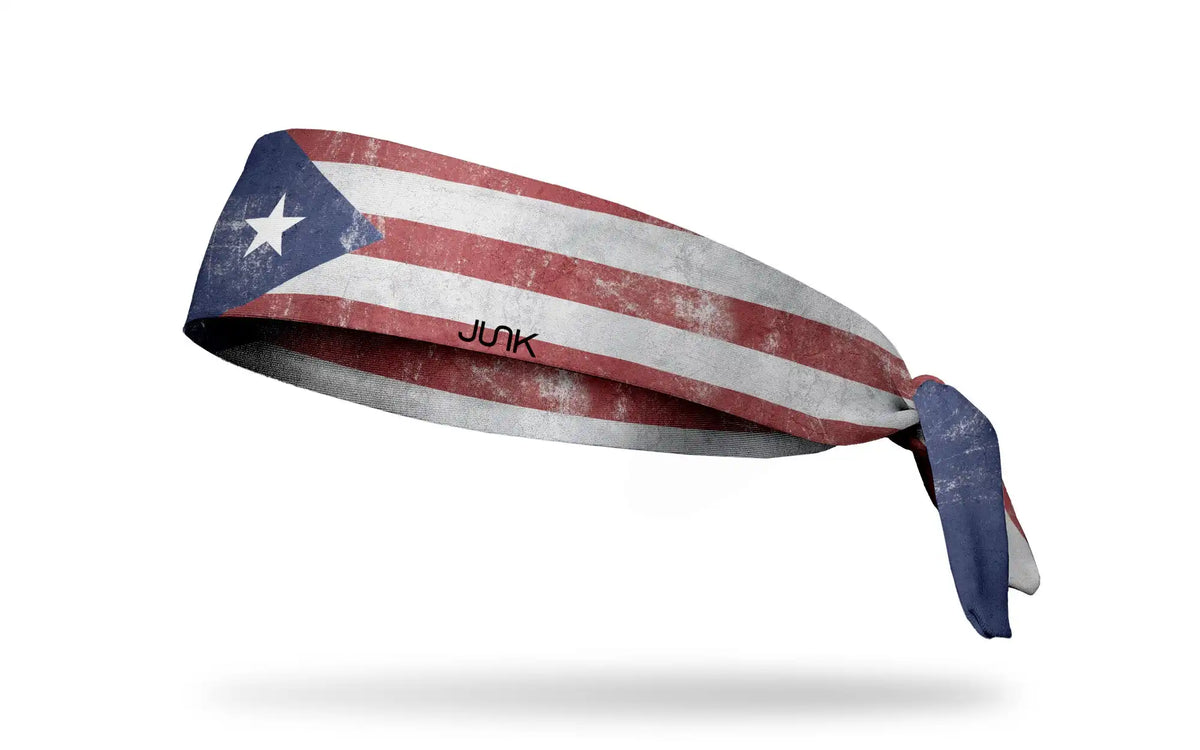 Puerto Rico Grunge Flex Tie Headband