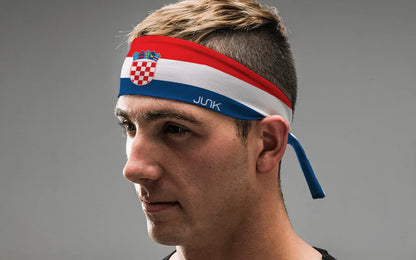 Croatia Flag Tie Headband