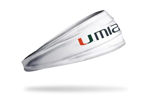 University of Miami: Wordmark White Big Bang Lite Headband
