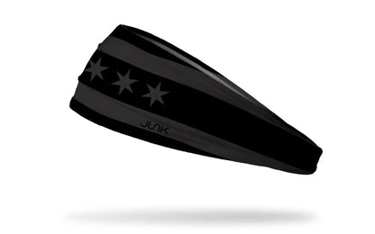 Chicago Flag Black and Charcoal Big Bang Lite Headband