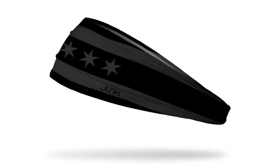 Chicago Flag Black and Charcoal Big Bang Lite Headband