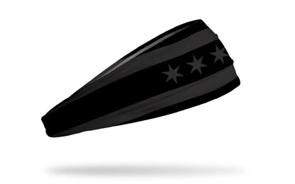 Chicago Flag Black and Charcoal Big Bang Lite Headband