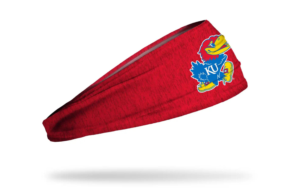 University of Kansas: Jayhawk Heathered Red Big Bang Lite Headband