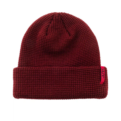Maroon Waffle Knit Beanie