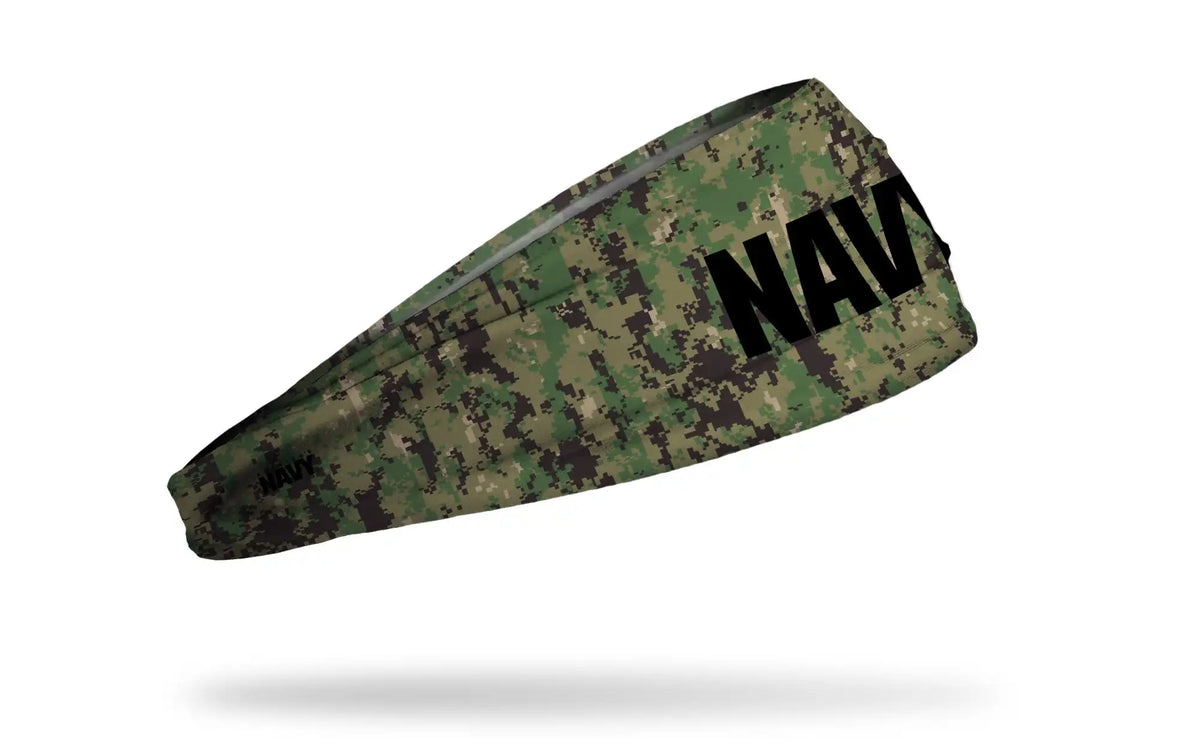 Navy: Wordmark Camo Big Bang Lite Headband