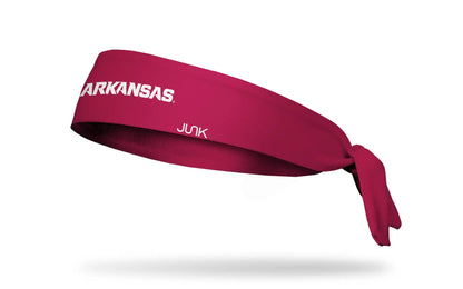 University of Arkansas: Wordmark Cardinal Flex Tie Headband
