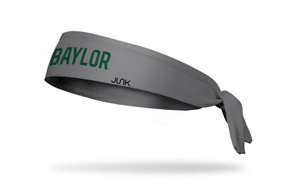 Baylor University: Wordmark Gray Flex Tie Headband