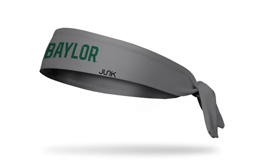 Baylor University: Wordmark Gray Flex Tie Headband