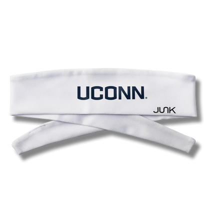 University of Connecticut: White Logo Flex Tie Headband