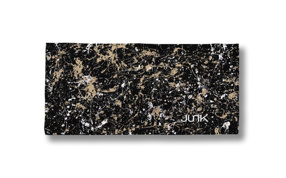 Black Metallic Gold Splatter Big Bang Lite Headband
