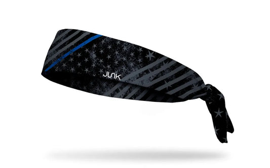Night Watch - Thin Blue Line Tie Headband