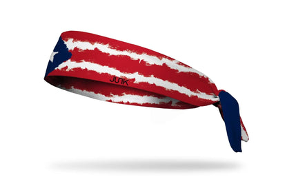 Puerto Rico Painted Flag Flex Tie Headband