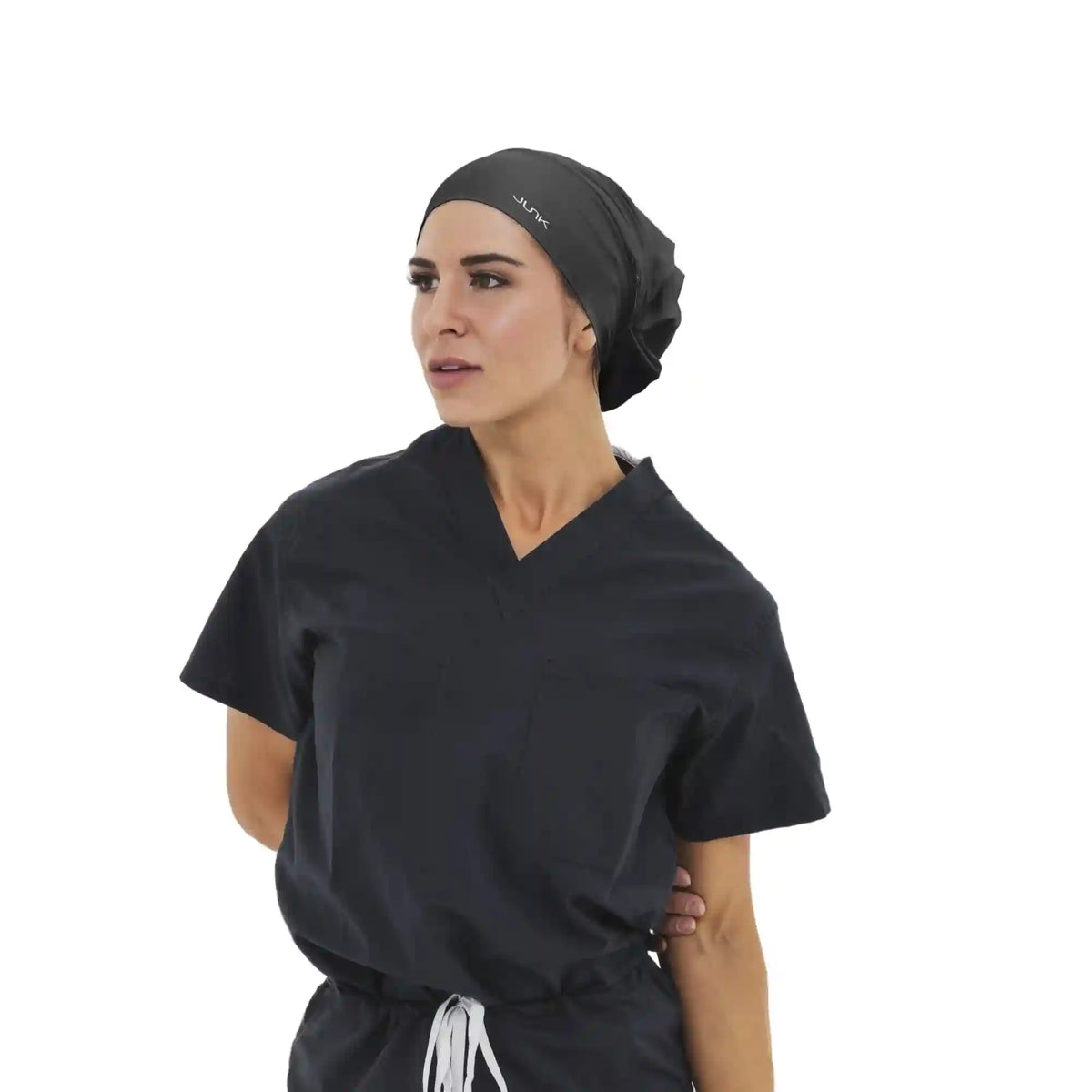 Black Euro Scrub Cap